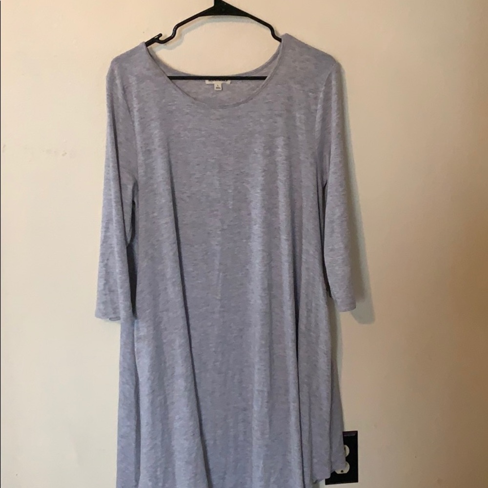 Light grey dress.